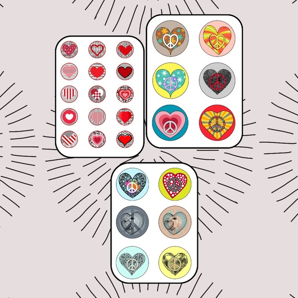 Heart Translucent Stickers ( Not 100% Transparent ) ( 27 Stickers ) - Picture 4 of 8